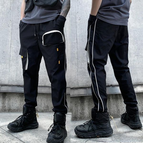 men's pants spring and autumn 2021 classic dark personality pocket japanese urban youth fashion trend casual cargo, Black
men's pants spring and autumn 2021 classic dark personality pocket japanese urban youth fashion trend casual cargo, Black