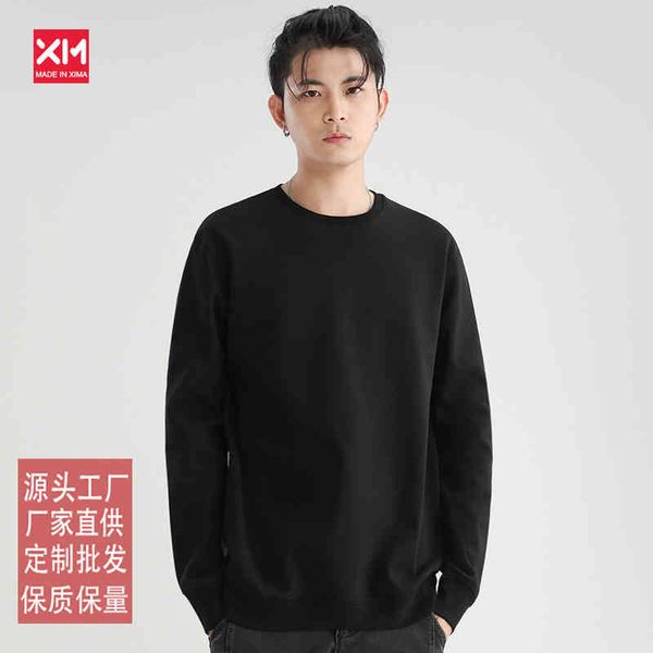solid color round neck sweater spring and autumn terry thin men's long sve korean hoodie coat, Black
solid color round neck sweater spring and autumn terry thin men's long sve korean hoodie coat, Black
