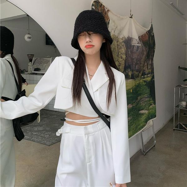 casual pant suits korean fashion 2 two piece set women outfits long sleeve short coat and high waist wide leg straight women's pants, White
casual pant suits korean fashion 2 two piece set women outfits long sleeve short coat and high waist wide leg straight women's pants, White