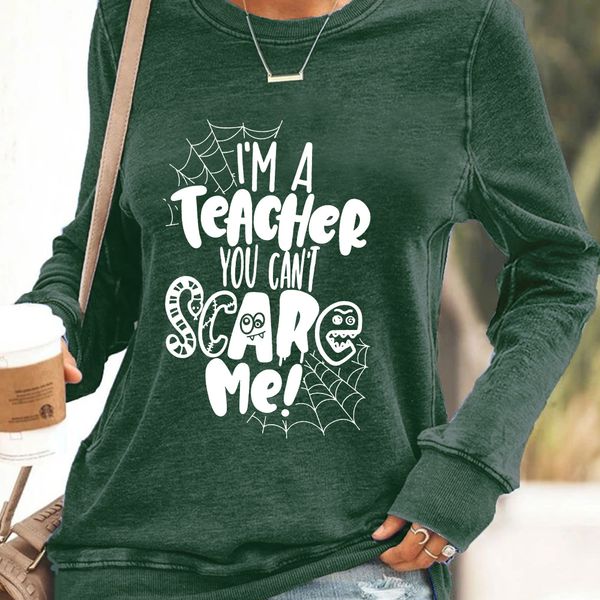 2021 autumn fashion round neck halloween funny letter printed casual long sleeve sweater, Black
2021 autumn fashion round neck halloween funny letter printed casual long sleeve sweater, Black