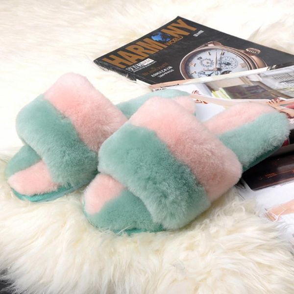 slippers natural sheepskin wool home women fur woman winter indoor warm furry house lady shoes, Black
slippers natural sheepskin wool home women fur woman winter indoor warm furry house lady shoes, Black