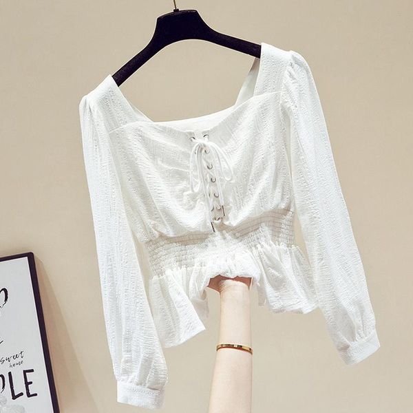 women's blouses & shirts long sleeve white blouse women slash neck chiffon shirt blusas mujer de moda 2021 e470
women's blouses & shirts long sleeve white blouse women slash neck chiffon shirt blusas mujer de moda 2021 e470