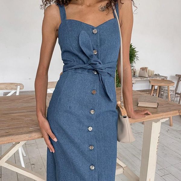 long denim dress with belt vintage button midi vestidos 2021 autumn slim ladies casual daily retro streetwear jean dresses, Black;gray
long denim dress with belt vintage button midi vestidos 2021 autumn slim ladies casual daily retro streetwear jean dresses, Black;gray