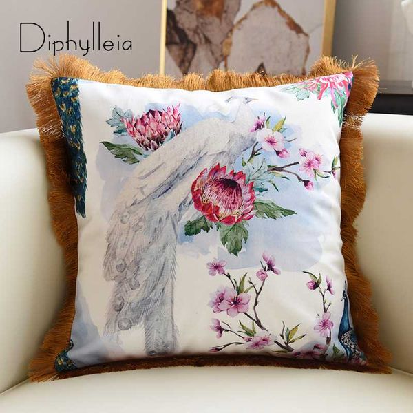 diphylleia living room cushion cover white peacock print art pillowcase vintage tassels pillow velvet case luxury
diphylleia living room cushion cover white peacock print art pillowcase vintage tassels pillow velvet case luxury