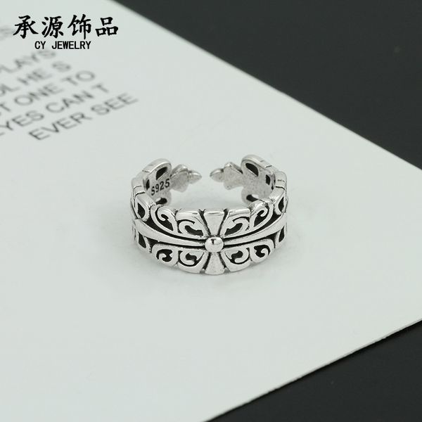 thai silver croix cross men and women ring flower opening adjustable, Golden;silver
thai silver croix cross men and women ring flower opening adjustable, Golden;silver