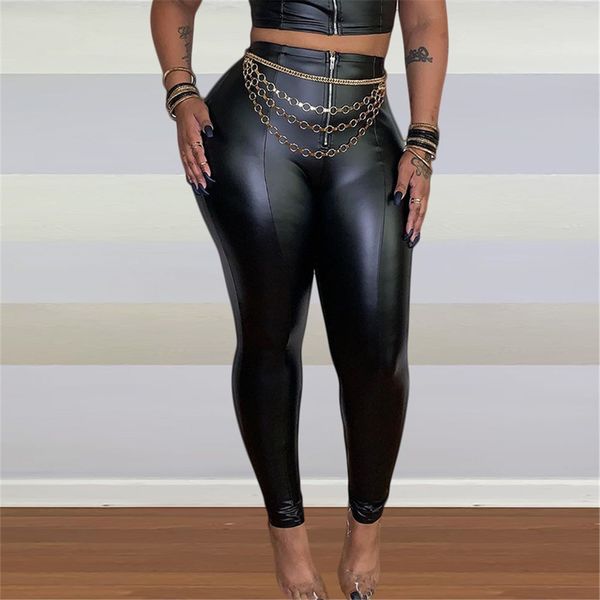 capris plutonium pants for the women's fashions high waist thin leather plus size winter, Black;white
capris plutonium pants for the women's fashions high waist thin leather plus size winter, Black;white