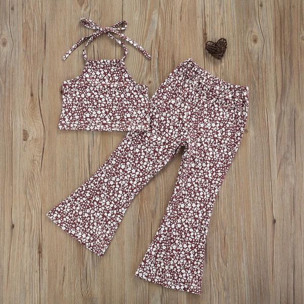 clothing sets summer toddler girl 2pcs set halter sleeveless floral print crop + flare pants outfits, White
clothing sets summer toddler girl 2pcs set halter sleeveless floral print crop + flare pants outfits, White