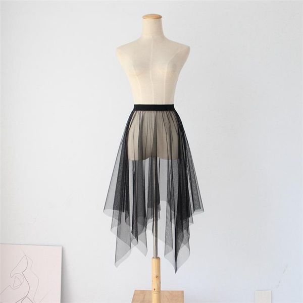 skirts summer women high waist elastic asymmetrical skirt casual elegant transparent mesh lace black white tulle 189
skirts summer women high waist elastic asymmetrical skirt casual elegant transparent mesh lace black white tulle 189