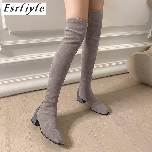 boots esrfiyfe 2021 women over the knee high hoof heels winter shoes square toe elastic fabric big size 34-43, Black
boots esrfiyfe 2021 women over the knee high hoof heels winter shoes square toe elastic fabric big size 34-43, Black