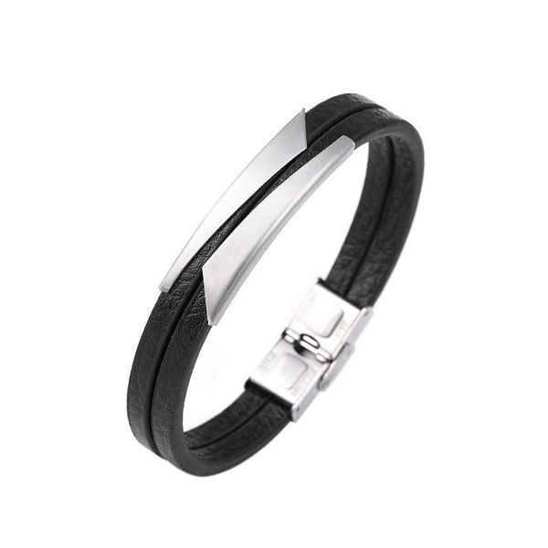 beaded, strands european and american 2021 stainless steel leather bracelet fashion personalized hand woven punk men's headwear, Black
beaded, strands european and american 2021 stainless steel leather bracelet fashion personalized hand woven punk men's headwear, Black