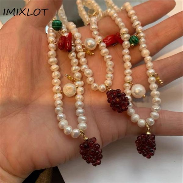 chains irregular natural freshwater pearl necklace transparent bead grape pendant clavicle for women girl aesthetic jewelry, Silver
chains irregular natural freshwater pearl necklace transparent bead grape pendant clavicle for women girl aesthetic jewelry, Silver