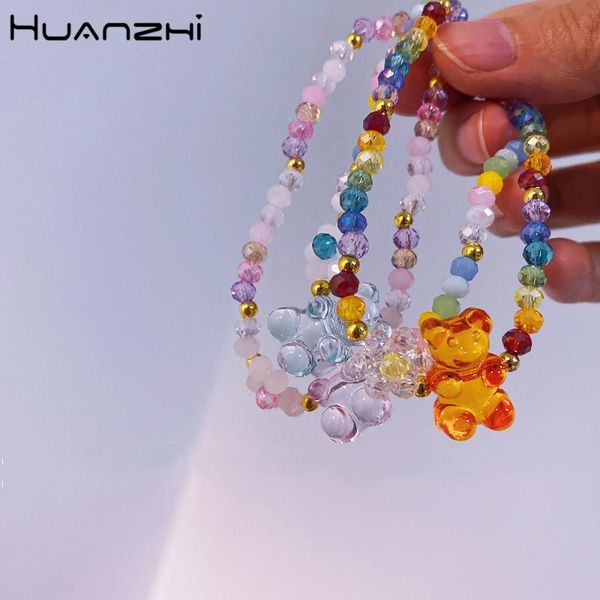 link, chain huanzhi 2021 colorful transparent crystal beads flower acrylic resin bear elastic bracelet for women charm jewelry gifts, Black
link, chain huanzhi 2021 colorful transparent crystal beads flower acrylic resin bear elastic bracelet for women charm jewelry gifts, Black