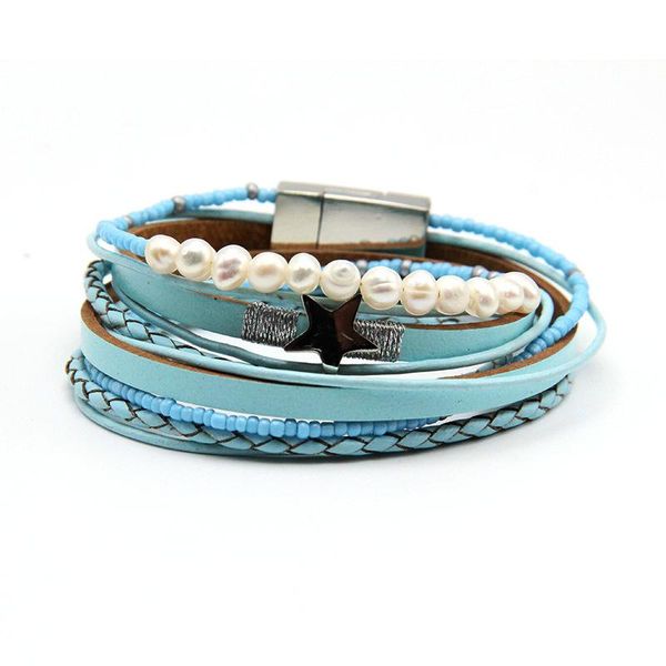 charm bracelets pu leather cord with seed bead & plastic pearl zinc alloy star multilayer approx 15 inch strand, Golden;silver
charm bracelets pu leather cord with seed bead & plastic pearl zinc alloy star multilayer approx 15 inch strand, Golden;silver