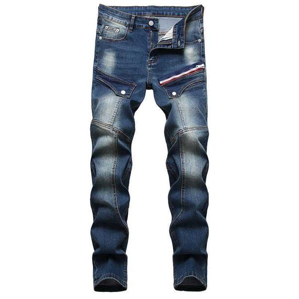 men's jeans 2021 clothing mens designer ripped cargo destroyed slim oversize denim pants casual skinny ruched biker motorcycle for men, Blue
men's jeans 2021 clothing mens designer ripped cargo destroyed slim oversize denim pants casual skinny ruched biker motorcycle for men, Blue