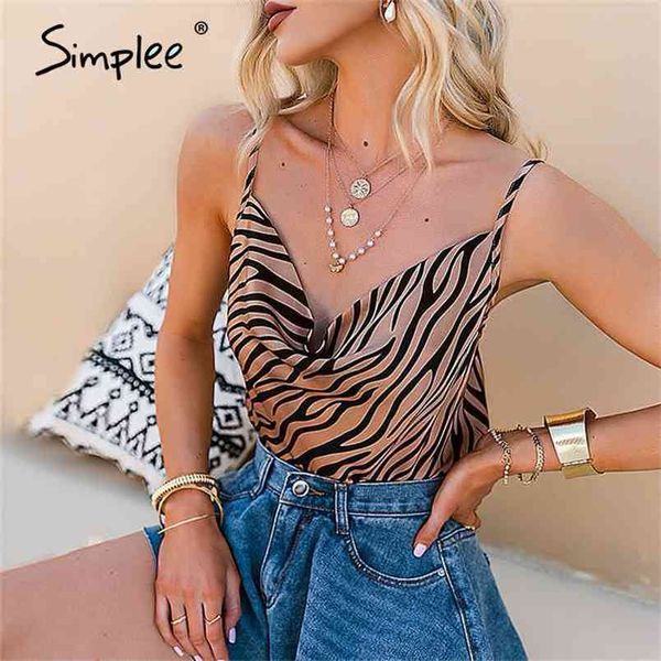 simplee v neck sleeveless satin leopard shirt women summer backless casual female fashion silk ladies camis tank 210407, White
simplee v neck sleeveless satin leopard shirt women summer backless casual female fashion silk ladies camis tank 210407, White