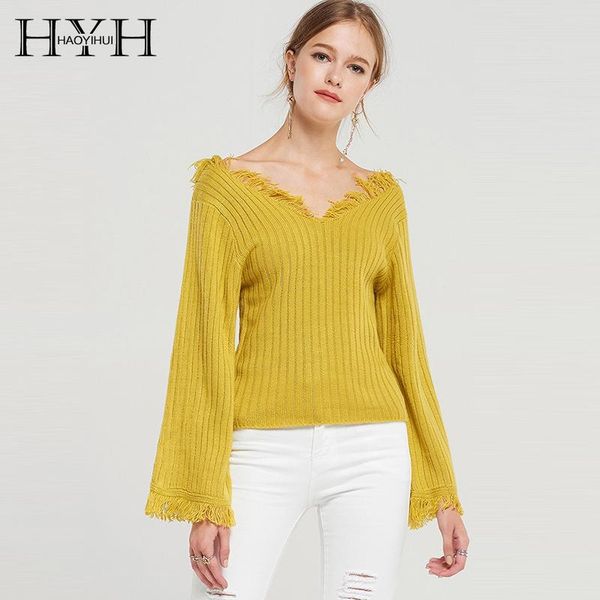 women's sweaters hyh haoyihui women fashion casual slim fit version flared sleeve v-neck long comfy soft knit autumn pullover sweater, White;black
women's sweaters hyh haoyihui women fashion casual slim fit version flared sleeve v-neck long comfy soft knit autumn pullover sweater, White;black