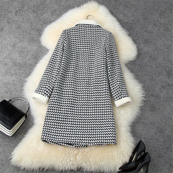 women's trench coats runway designers plaid fur collar drop woolen coats and vintage female winter outerwear wool mixtures l570, Tan;black
women's trench coats runway designers plaid fur collar drop woolen coats and vintage female winter outerwear wool mixtures l570, Tan;black