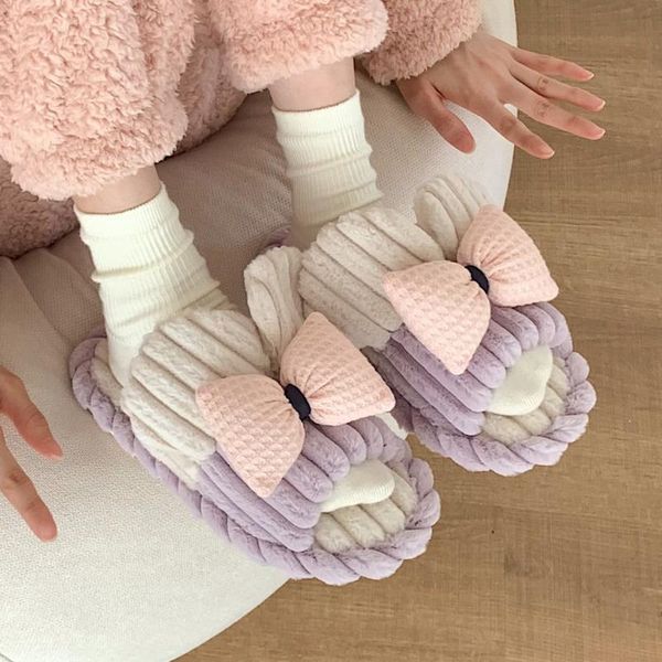 slippers sp&city ins big bow colorful plush home cotton shoes korean women's indoor flat lovely girl's winter warm, Black
slippers sp&city ins big bow colorful plush home cotton shoes korean women's indoor flat lovely girl's winter warm, Black