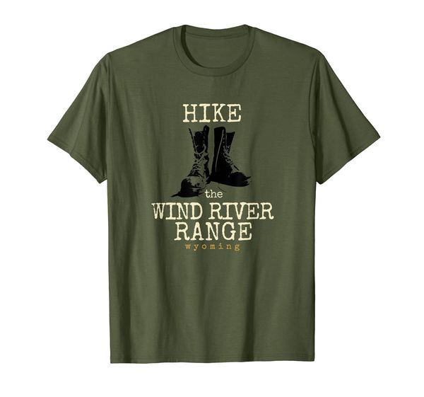 wind river range hikers t-shirt, hike the winds wyoming tee, White;black 
wind river range hikers t-shirt, hike the winds wyoming tee, White;black