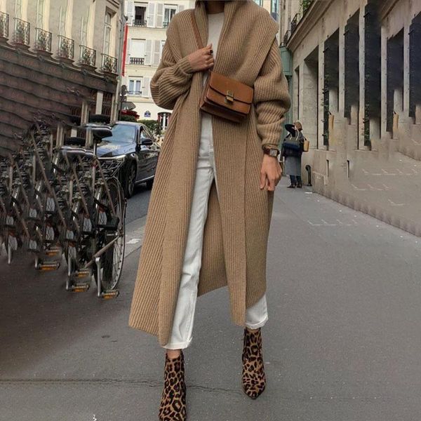 women's wool & blends oversized long coats loose solid turn-down collar full length sleeves open stitch knitting women coat autumn wint, Black
women's wool & blends oversized long coats loose solid turn-down collar full length sleeves open stitch knitting women coat autumn wint, Black