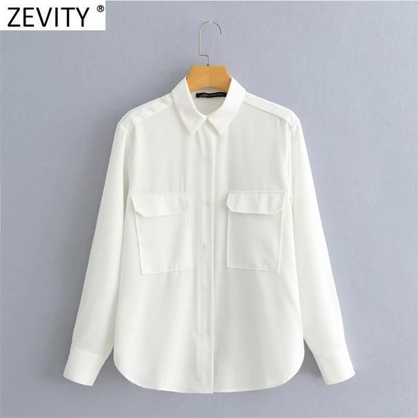 women simply double pocket patch business shirt office lady turn down collar blouse roupas chic chemise ls9290 210416, White;black
women simply double pocket patch business shirt office lady turn down collar blouse roupas chic chemise ls9290 210416, White;black