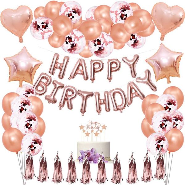 party decoration 46pcs/set rose gold birthday 16 inch happy balloons garland supplies
party decoration 46pcs/set rose gold birthday 16 inch happy balloons garland supplies