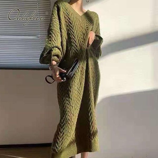casual dresses ordi2021 autumn winter women knitted dress long sleeve loose sweater plus size, Black;gray
casual dresses ordi2021 autumn winter women knitted dress long sleeve loose sweater plus size, Black;gray
