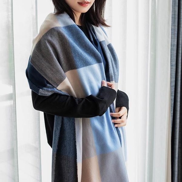 scarves winter thickening fashion outdoor women's scarf warm imitation cashmere large plaid shawl tassel bib, Blue;gray
scarves winter thickening fashion outdoor women's scarf warm imitation cashmere large plaid shawl tassel bib, Blue;gray