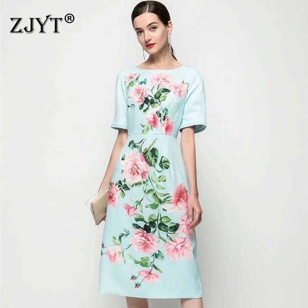 europe fashion summer floral print runway dress short sleeve robe elegant women sweet office party vestidos green 210601, Black;gray
europe fashion summer floral print runway dress short sleeve robe elegant women sweet office party vestidos green 210601, Black;gray