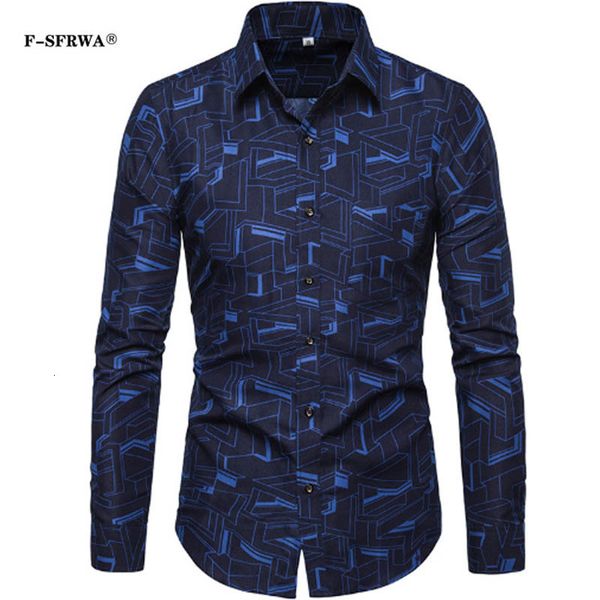 f-sfrwa printed decorative long-sleeved square collar men's casual shirt, White;black
f-sfrwa printed decorative long-sleeved square collar men's casual shirt, White;black