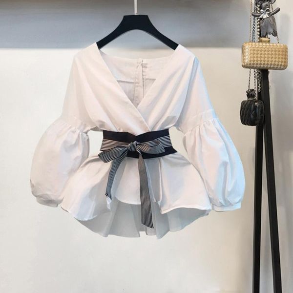 women's blouses & shirts lantern sleeve blouse shirt women fashion korean style summer bow v-neck striped elegant ladies female clothi, White
women's blouses & shirts lantern sleeve blouse shirt women fashion korean style summer bow v-neck striped elegant ladies female clothi, White