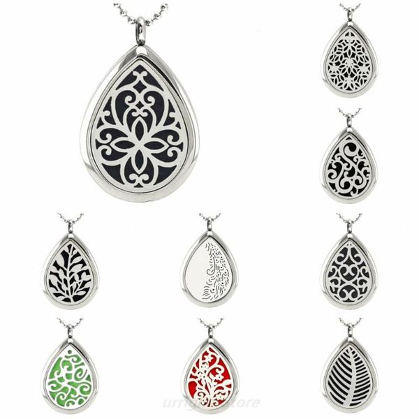 pretty flower 316 l stainless steel teardrop necklace oil diffuser locket pendant for women with 10 pads necklaces, Silver
pretty flower 316 l stainless steel teardrop necklace oil diffuser locket pendant for women with 10 pads necklaces, Silver