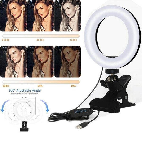 ring light with clip for youtube tiktok makeup video live selfie fill 3200 to 6800k ipad/laponline meeting flash heads1
ring light with clip for youtube tiktok makeup video live selfie fill 3200 to 6800k ipad/laponline meeting flash heads1