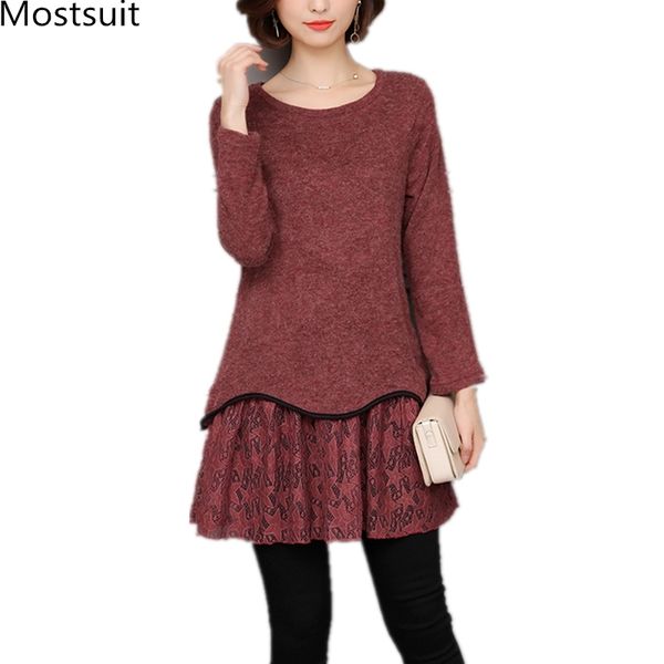 5xl plus size autumn lace patchwork long blouses women fake two pieces sleeve o-neck casual fashion blusas mujer 210518, White
5xl plus size autumn lace patchwork long blouses women fake two pieces sleeve o-neck casual fashion blusas mujer 210518, White