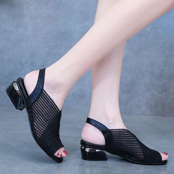 thick-heeled women's sandals 2021 summer european american sets of feet peep toe mesh breathable sandal female plus size shoes, Black
thick-heeled women's sandals 2021 summer european american sets of feet peep toe mesh breathable sandal female plus size shoes, Black