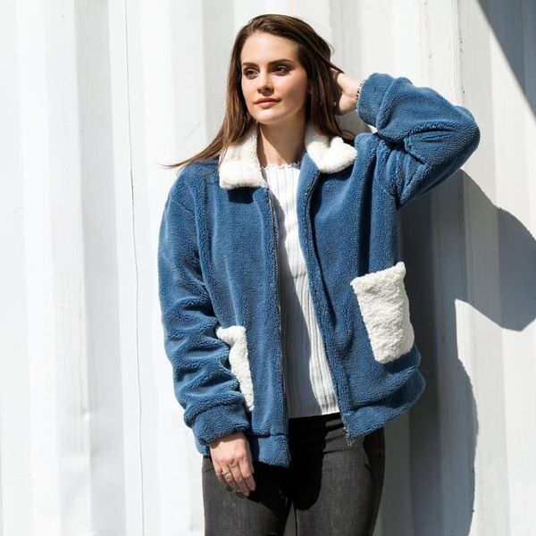 women's jackets 2021 autumn and winter coat women warm faux fur long sleeve zipper loose oversize outwear coats with pockets#802, Black;brown
women's jackets 2021 autumn and winter coat women warm faux fur long sleeve zipper loose oversize outwear coats with pockets#802, Black;brown