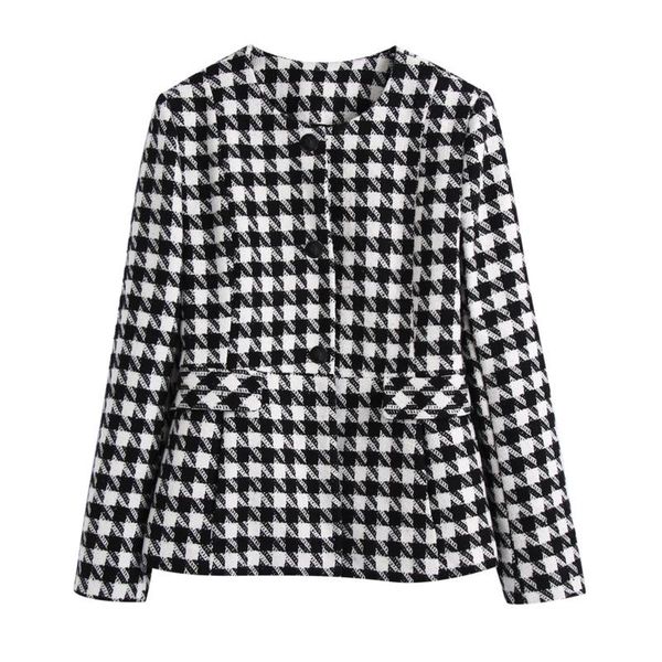 women's suits & blazers 2021 fall casual suit jacket chic plaid long sleeve round neck qn*, White;black
women's suits & blazers 2021 fall casual suit jacket chic plaid long sleeve round neck qn*, White;black