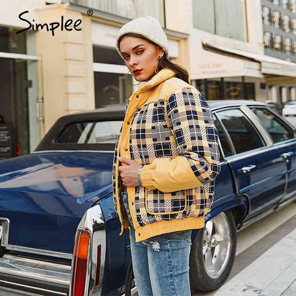 casual plaid pattern autumn winter women parkas warm square neck long sleeve female jacket high street down jackets 210414, Black
casual plaid pattern autumn winter women parkas warm square neck long sleeve female jacket high street down jackets 210414, Black