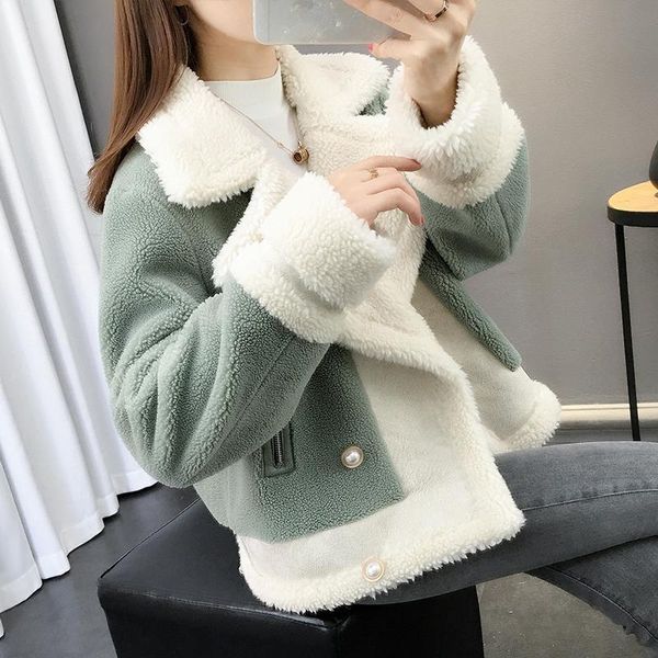 women's jackets lamb wool velvet coat 2021 autumn and winter versatile short explosive leather one net red gentle wind, Black;brown
women's jackets lamb wool velvet coat 2021 autumn and winter versatile short explosive leather one net red gentle wind, Black;brown