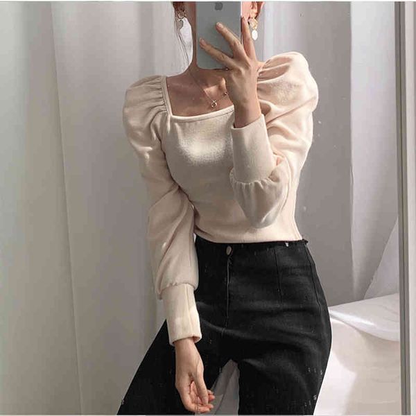 women's sweaters camisa de tricô com gola quadrada, camiseta feminina manga curta slim coreana, nova moda primavera e outono j6n7, White;black
women's sweaters camisa de tricô com gola quadrada, camiseta feminina manga curta slim coreana, nova moda primavera e outono j6n7, White;black