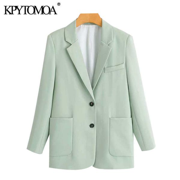 kpytomoa women fashion office wear single breasted blazers coat vintage long sleeve pockets female outerwear chic 210930, White;black
kpytomoa women fashion office wear single breasted blazers coat vintage long sleeve pockets female outerwear chic 210930, White;black