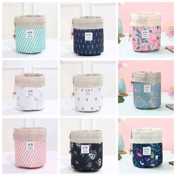 Designer storage bagWomen Cosmetic Bag Flamingo Print Makeup Bags Barrel Shaped Storage Bag Drawstring Travel Pouch Sundries Toiletry Bags W
Designer storage bagWomen Cosmetic Bag Flamingo Print Makeup Bags Barrel Shaped Storage Bag Drawstring Travel Pouch Sundries Toiletry Bags W