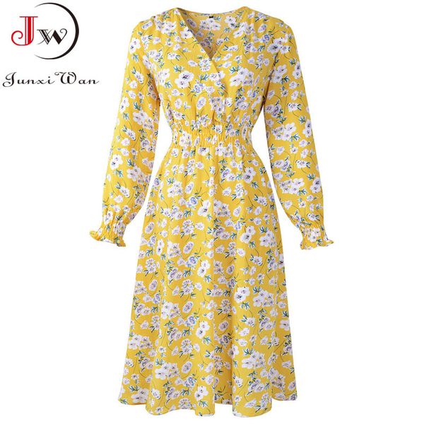 women vintage floral print a-line party dress spring summer elegant long sleeve elastic waist chiffon boho beach sundress casual 210510, Black;gray
women vintage floral print a-line party dress spring summer elegant long sleeve elastic waist chiffon boho beach sundress casual 210510, Black;gray