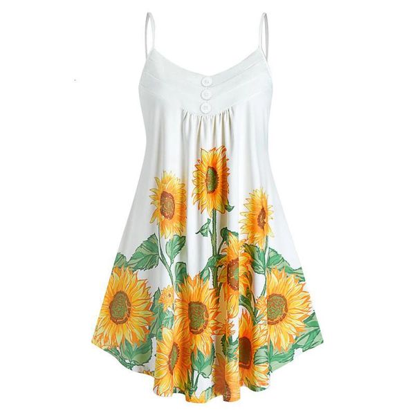 women's blouses & shirts tank women and mujer plus size v neck sleeveless button sunflower printing blouse polyester #t2g uz0p, White
women's blouses & shirts tank women and mujer plus size v neck sleeveless button sunflower printing blouse polyester #t2g uz0p, White