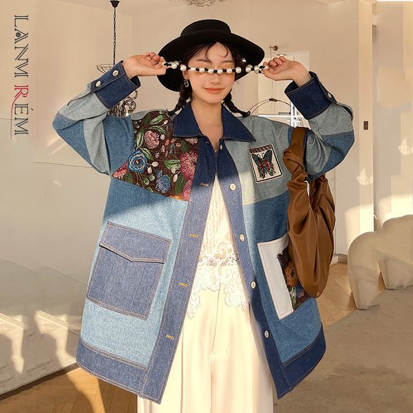 loose-fit denim stitching contrast blue jacket lapel long-sleeved women's fashion trend spring autumn 2e1163 210507, Black;brown
loose-fit denim stitching contrast blue jacket lapel long-sleeved women's fashion trend spring autumn 2e1163 210507, Black;brown