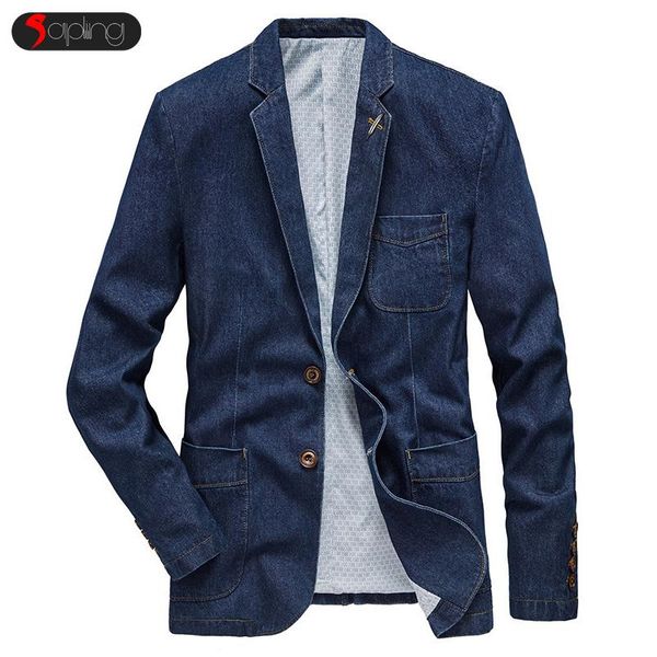 men's jackets casual denim blazer men fashion cotton vintage suit jacket 4xl male blue jeans coat mens slim fat blazers, Black;brown
men's jackets casual denim blazer men fashion cotton vintage suit jacket 4xl male blue jeans coat mens slim fat blazers, Black;brown