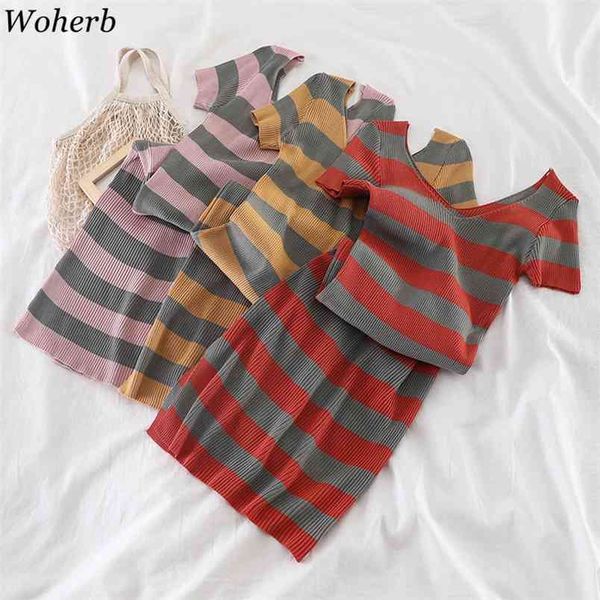 vintage striped dress knitted bodycon dresses woman v neck short sleeve sweater basic clothes 210519, Black;gray
vintage striped dress knitted bodycon dresses woman v neck short sleeve sweater basic clothes 210519, Black;gray