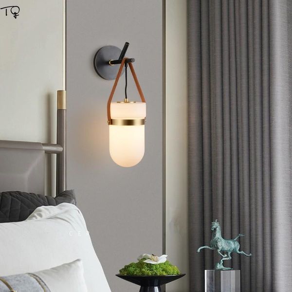 nordic post-modern classical copper glass wall lamp simple creative warm light living room bedroom balcony corridor bedside lamps
nordic post-modern classical copper glass wall lamp simple creative warm light living room bedroom balcony corridor bedside lamps