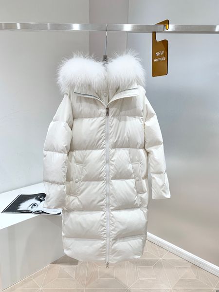 autumn winter 90 white duck down fox fur collar color diamond thin warm long down jacket, Black
autumn winter 90 white duck down fox fur collar color diamond thin warm long down jacket, Black