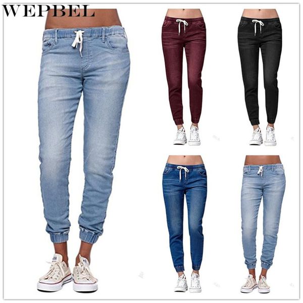 women's pants & capris wepbel fashion drawstring denim long casual elastic waist lace-up jeans slim fit tapered trousers, Black;white
women's pants & capris wepbel fashion drawstring denim long casual elastic waist lace-up jeans slim fit tapered trousers, Black;white